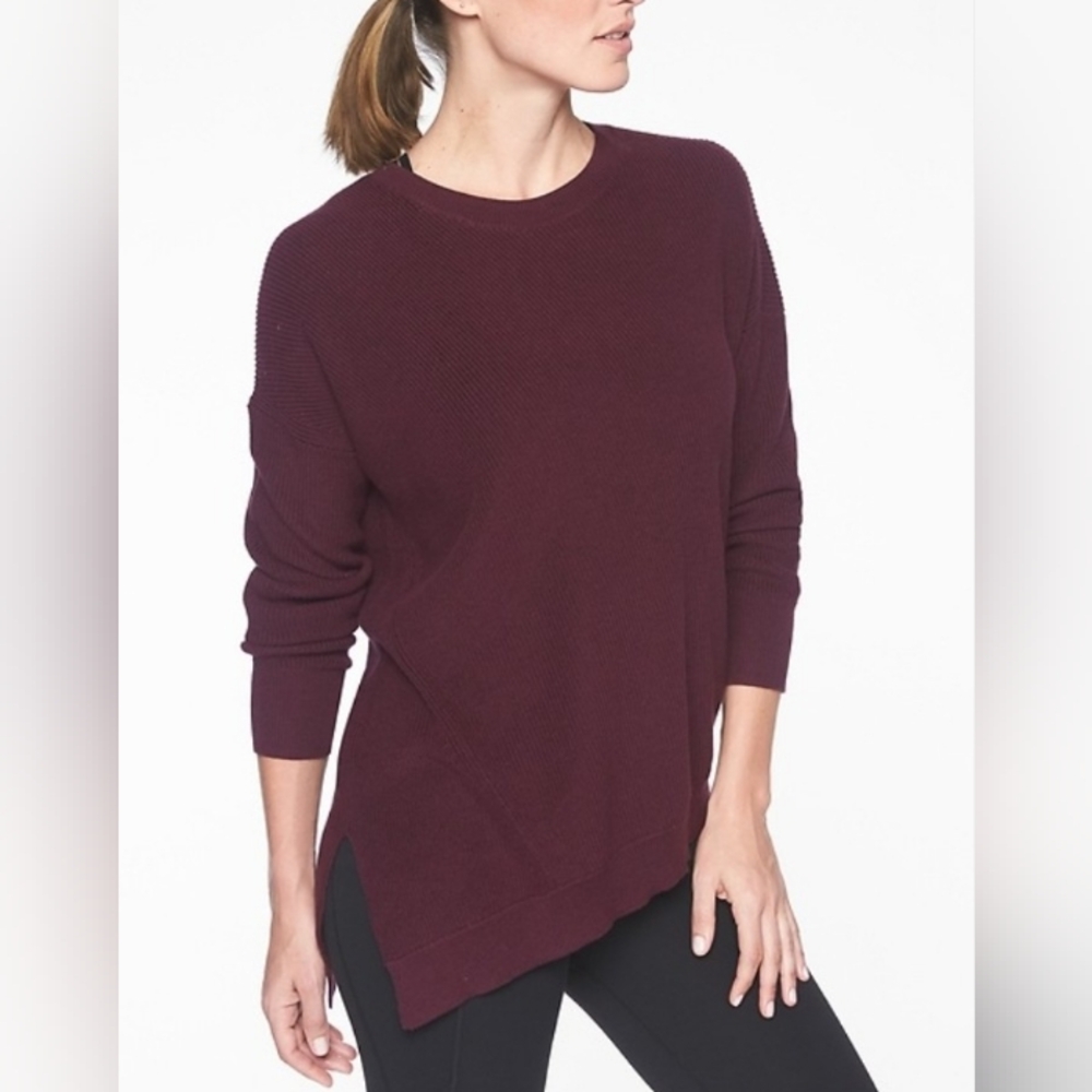 Athleta Rest Day crew neck sweater women's size large